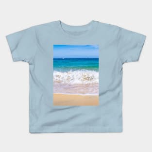 beautiful scenery beach wave Kids T-Shirt